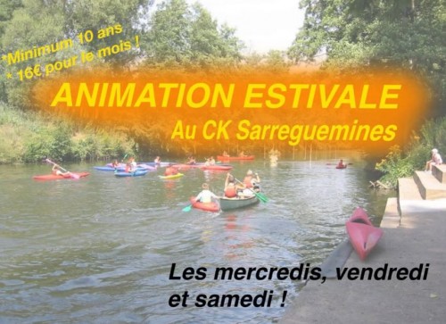Animation estivale de cano&euml; kayak 