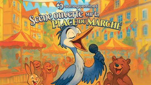 Scène ouverte sur la place du Marché