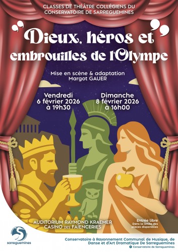 Spectacle du Conservatoire : Dieux, h&eacute;ros et embrouilles de l'Olympe