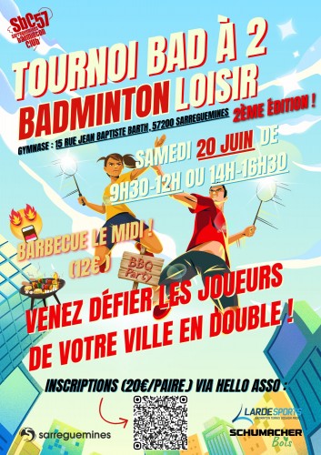 Tournoi Bad à 2 : Badminton Loisir